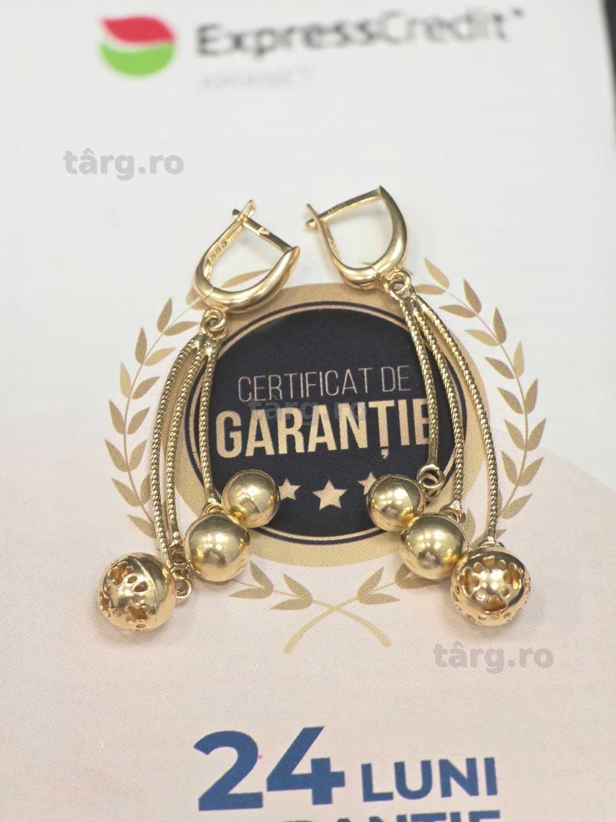 Cercei aur 14K 5.89g [Ag45 Bacau1 B.34601.1.35] 2