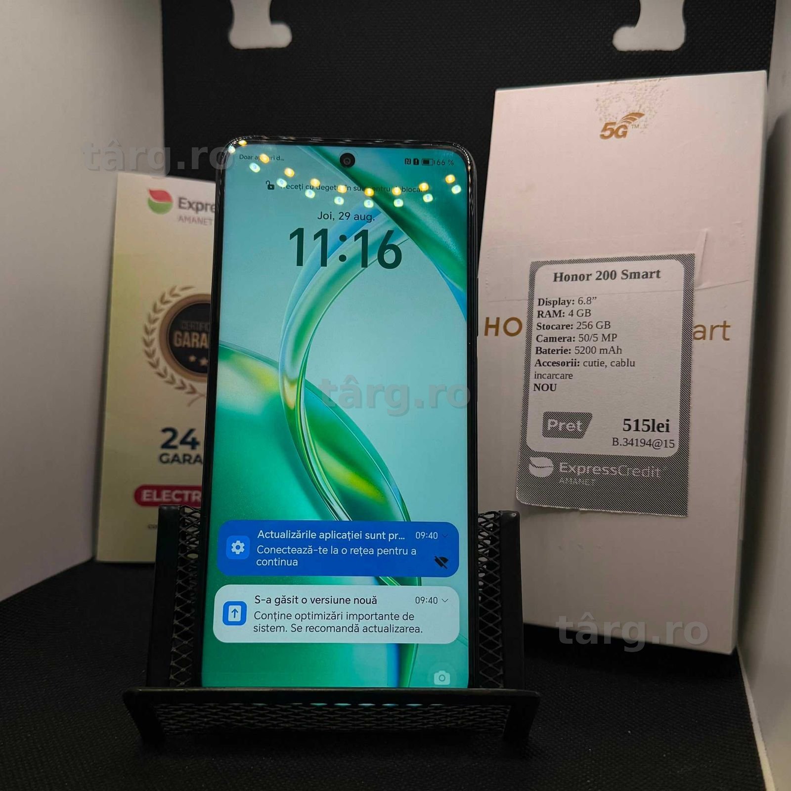 Telefon Honor 200 Smart 4/256GB (AG15 Gara 1 B34194.1) Garantie 2 ani!