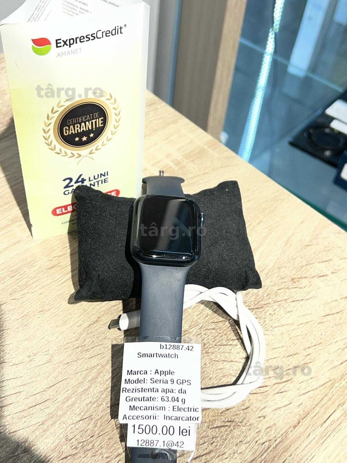(AG42) Smartwatch Apple Seria 9 GPS ( B.12887.1.42 ) GARANTIE 2 ANI 2