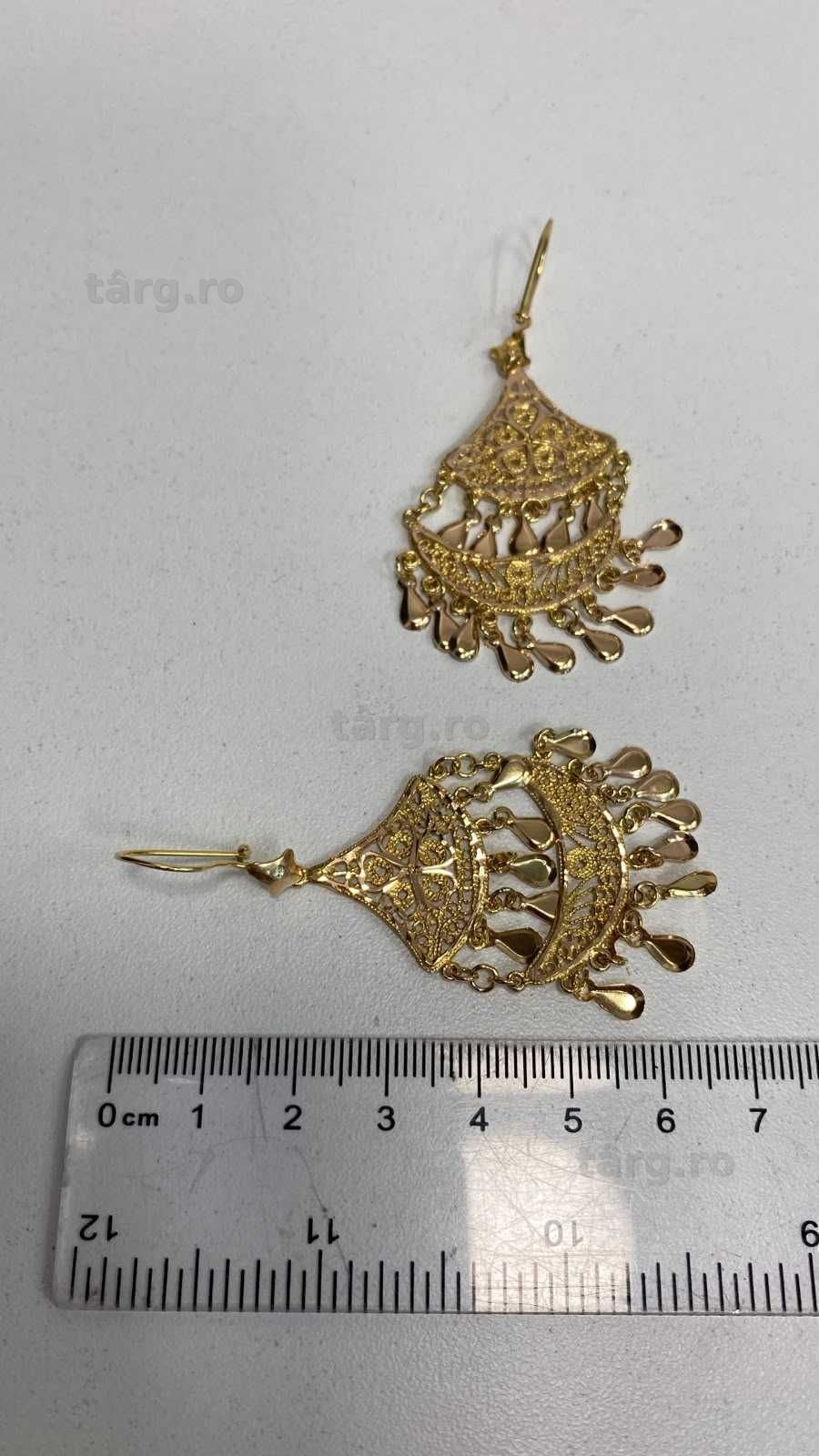 (AG13) Cercei aur 14K 7.89g (b.56202.2) Garantie 2 ani! 2