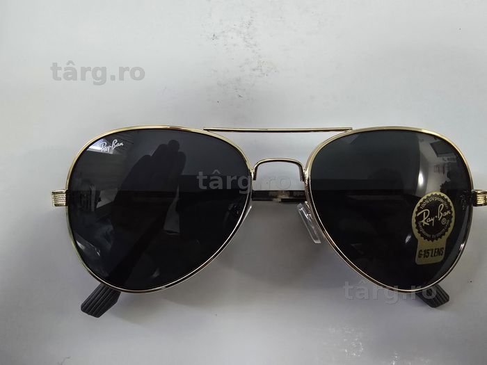 Ochelari de soare Rayban RB5843, lentila sticla, rama aurie,lentila verde, noi