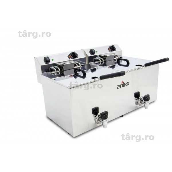 ARILEX 1212GTR-Friteuza electrica 2 x 12 litri; Putere 15 kW (380V)