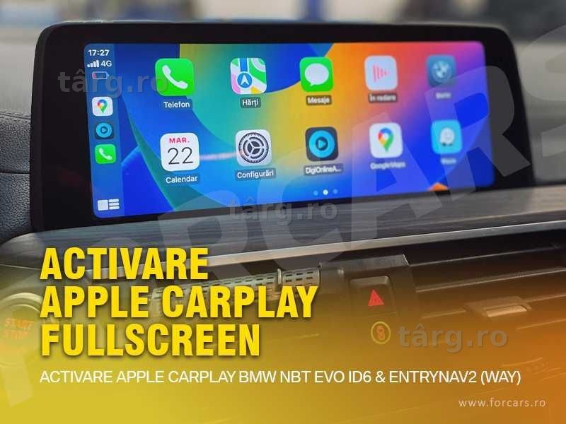 Activare Apple CarPlay Fullscreen BMW FSC NBT EVO ID6 EntryNav2 WAY