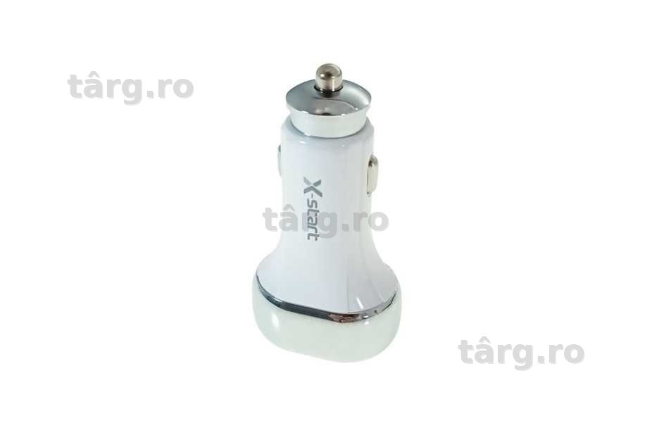 Incarcator auto, Incarcare rapida, Quick Charge 3.0, Alb 4