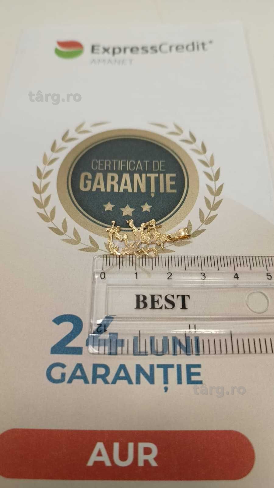 Pandantiv aur 14K 1.09gr [ AG24 Harlau B.46120.1] - Garantie 2 ani! 3