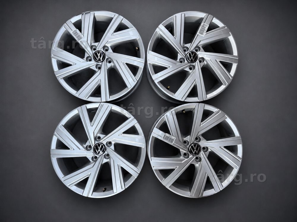 4 Jante Originale VW Golf 8 Bergamo R18 NOI 0 KM – 7.5Jx18 ET51 – 5x112 – Cod 5H0601025AB