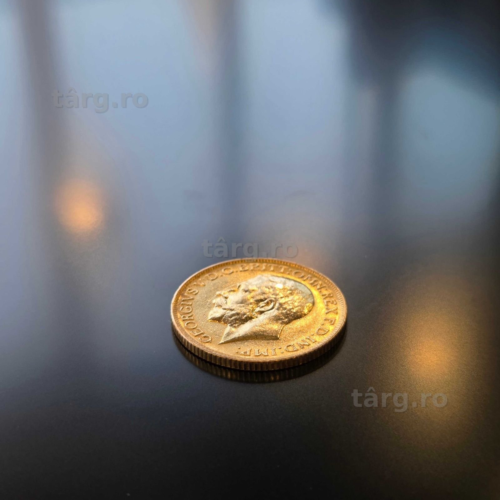 Moneda Aur 22K George V (Iulius Mall)(B-329) Garantie 2 ani!