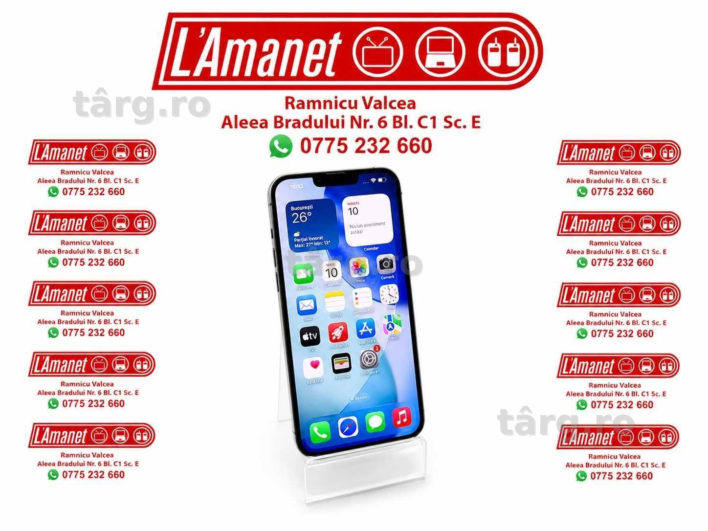 iPhone 13 Pro Max Black 128GB Codat Orange Stare Buna Bateria 100%