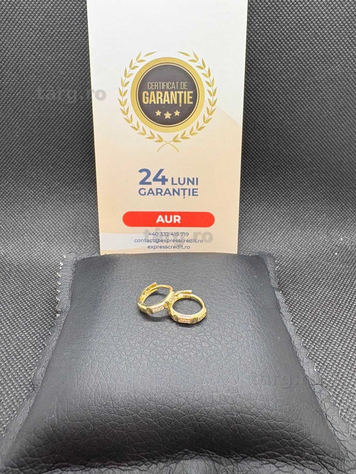 Cercei aur 14k 1.65g (B.25867 AG31 Barboi) Garantie 2 ani! 3