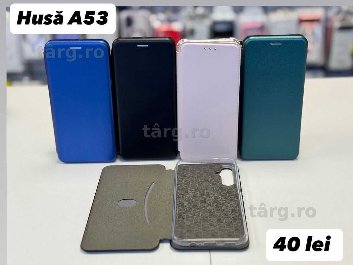 Husa tip carte , folie, cablu, incarcator Samsung A53 2