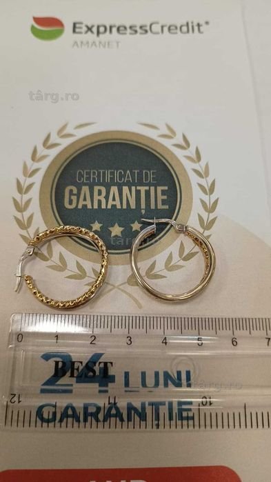 Cercei aur 18K 2.79gr (Ag24 Harlau b.45319.1) - Garantie 2 ani! 4