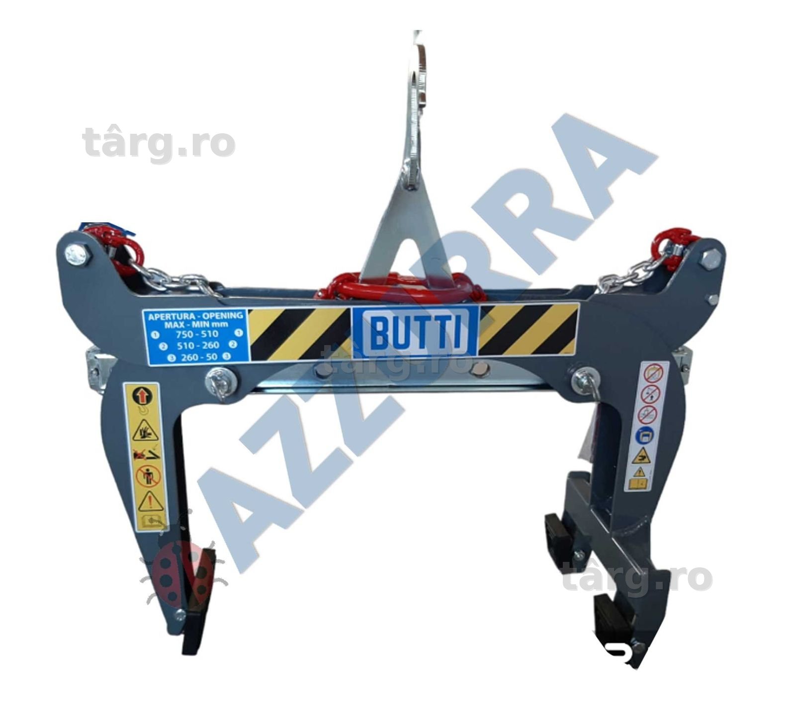 CLESTE borduri 1000 kg ridicare cu stivuitor sau macara