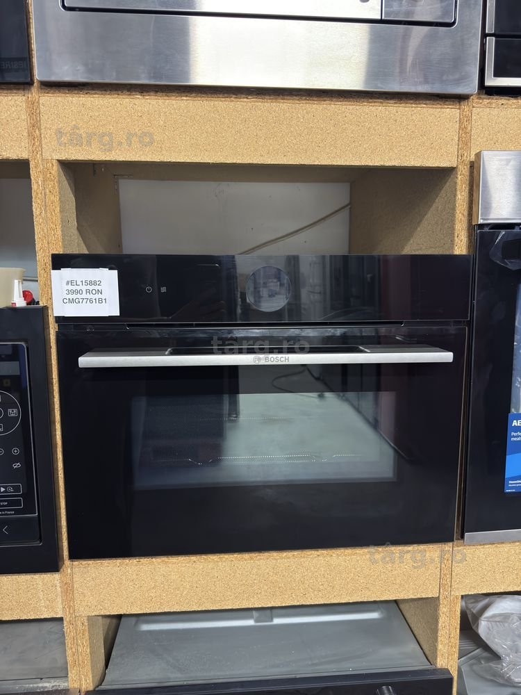 Cuptor electric compact cu functie de microunde încorporabil Bosch CMG7761B1
