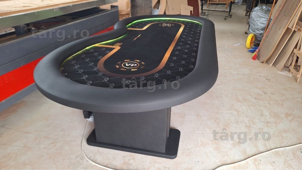 Masa poker customizata LED fabrica mese poker CustomTables.eu | STOC