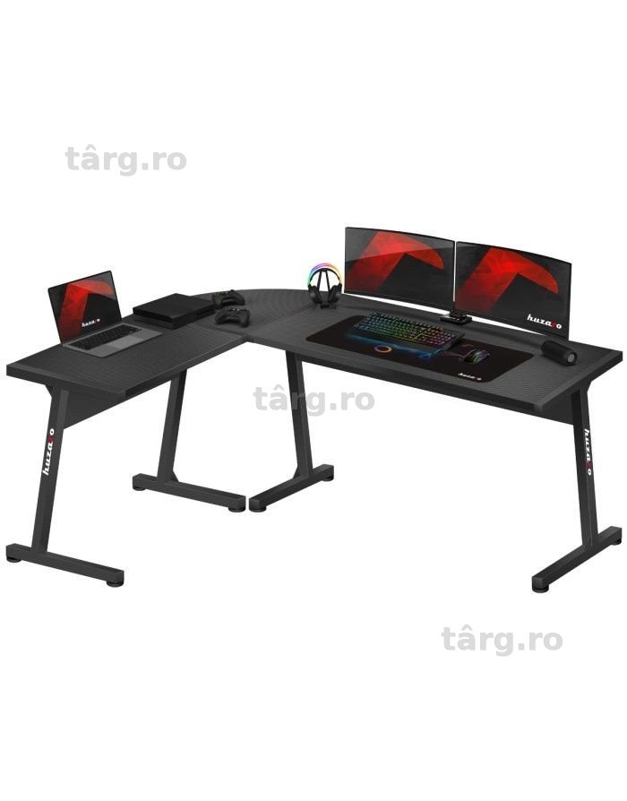 Birou gaming Hero6.0, Pentru Colț, Negru