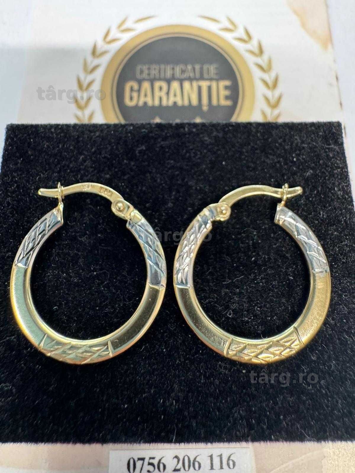 Cercei din aur 14k (70089.4/ 10 Pacurari 1) garantie 2 ani! 3