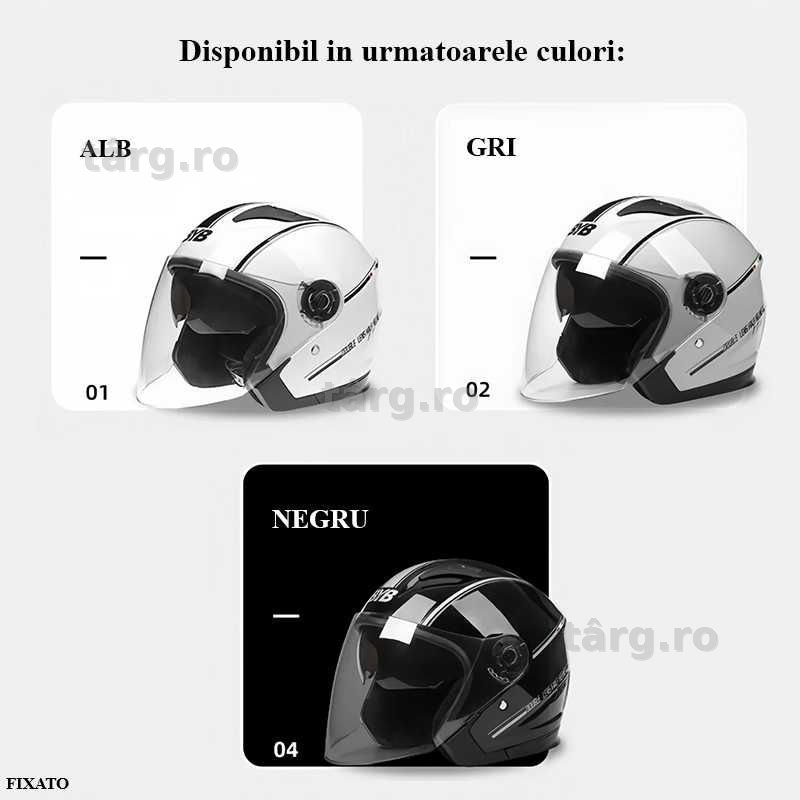 Casca Moto/Scuter/ATV, viziera dubla, marime universala, Neagra 8
