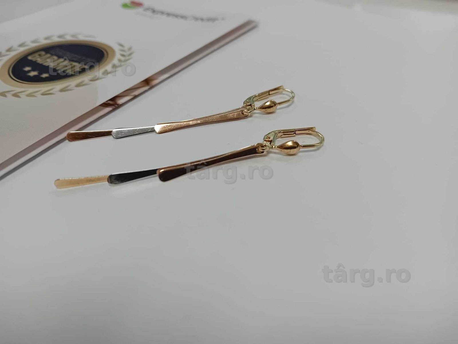 (Ag33) Cercei Aur 14K/Garantie 2 ani