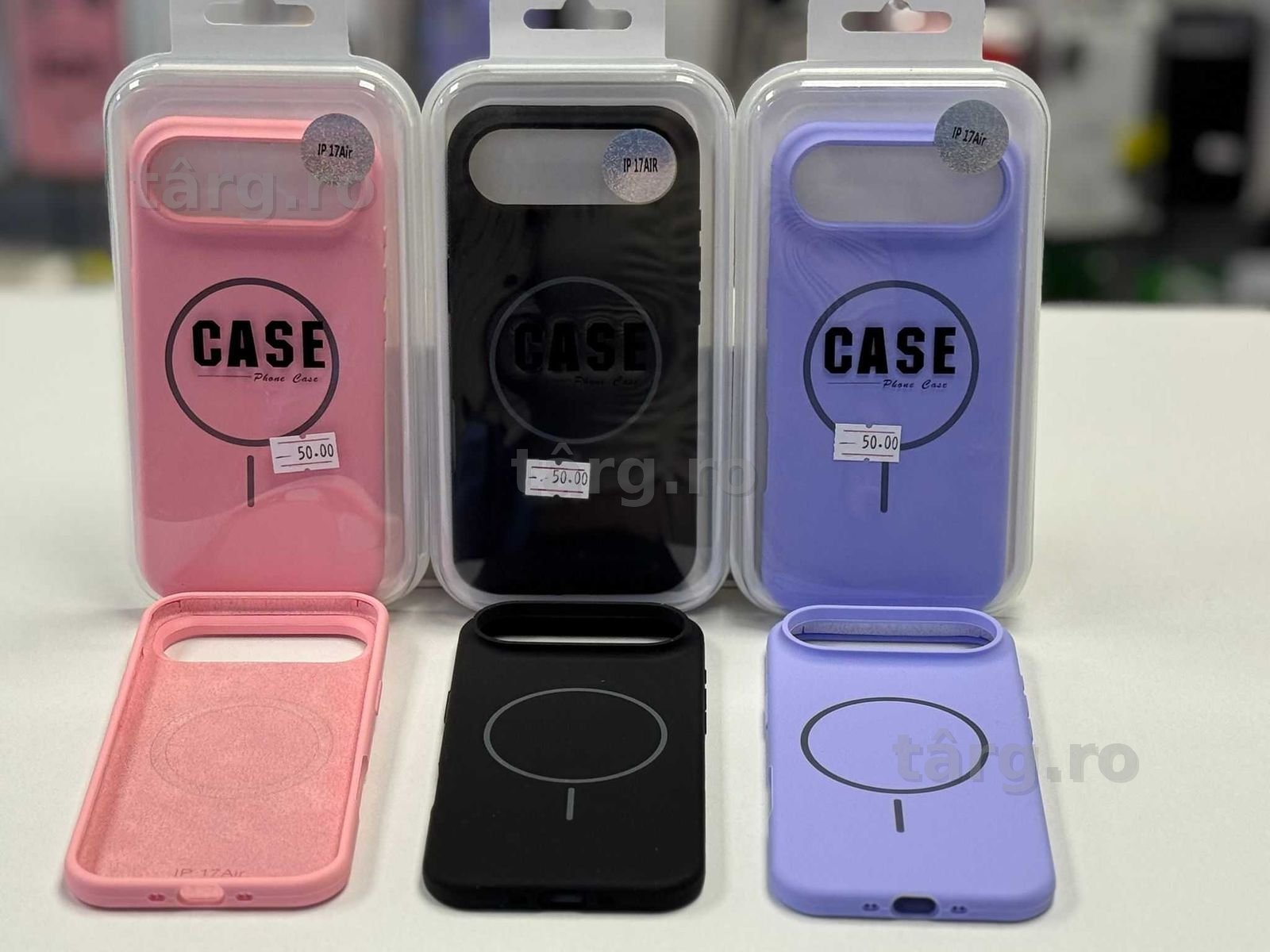 Husa silicon cu MagSafe, folie, cablu, incarcator iPhone 17 AIR 2