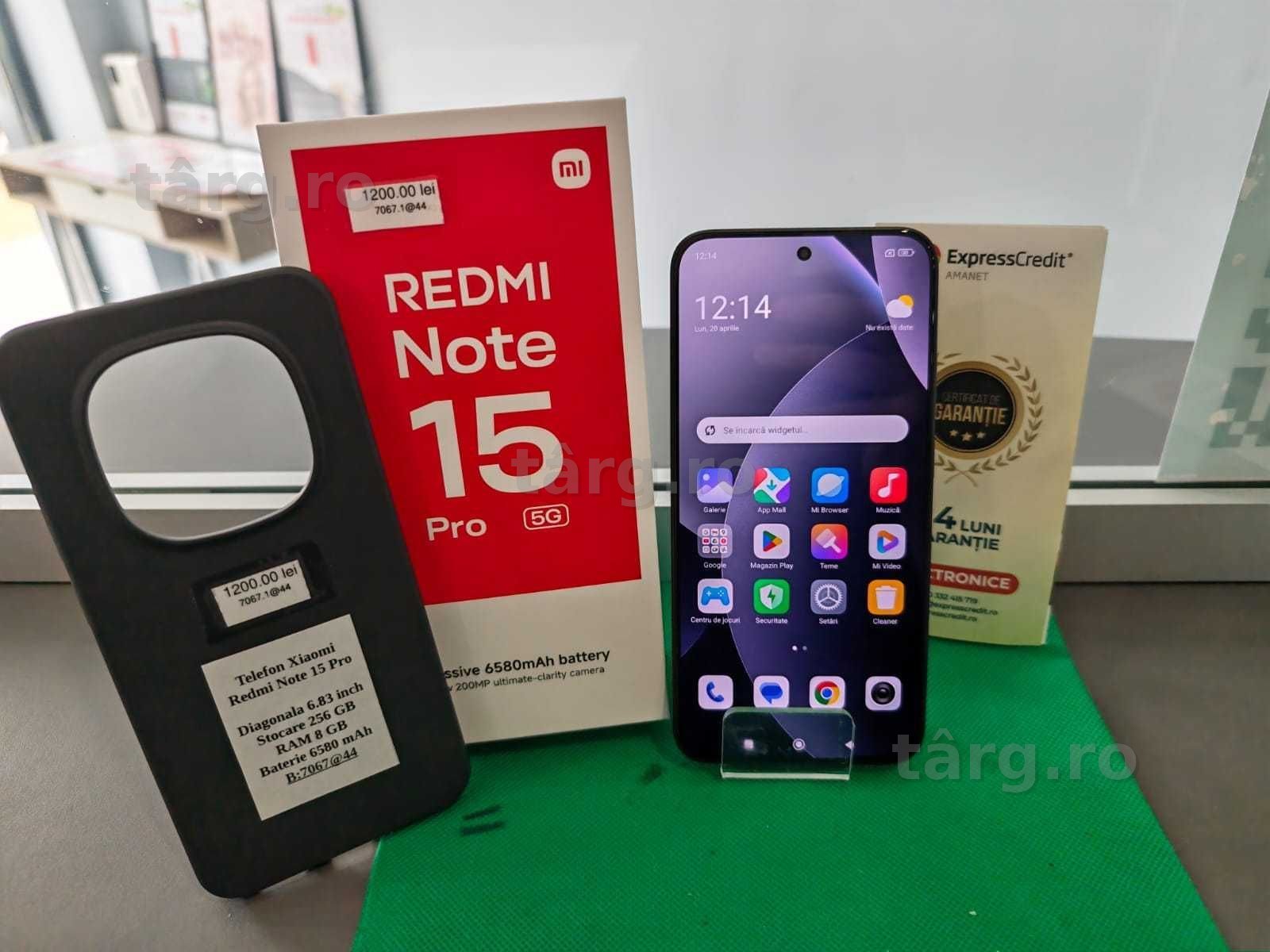 (Ag44 B7067) Xiaomi Redmi Note 15 Pro 5G 256/8GB - Garantie 2 ani!