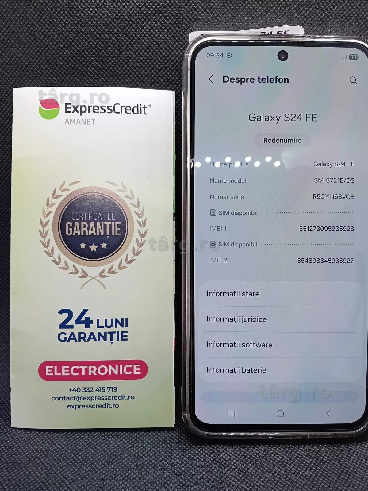 Samsung S24 FE (B.25803 AG31 Barboi) Garantie 2 ani! 2