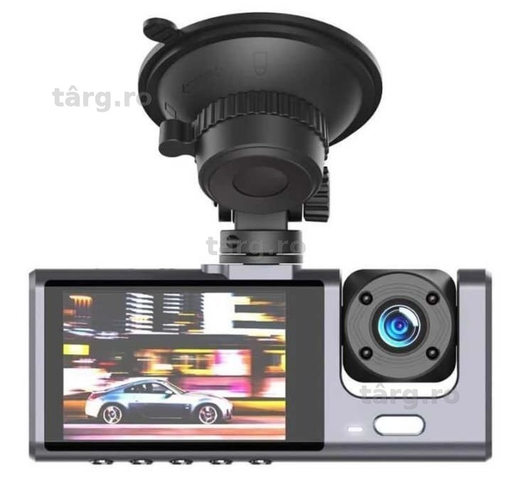 Camera Auto cu Ventuza, XO-XJ03, Fata si Spate, Baterie 200mAh, Negru 4