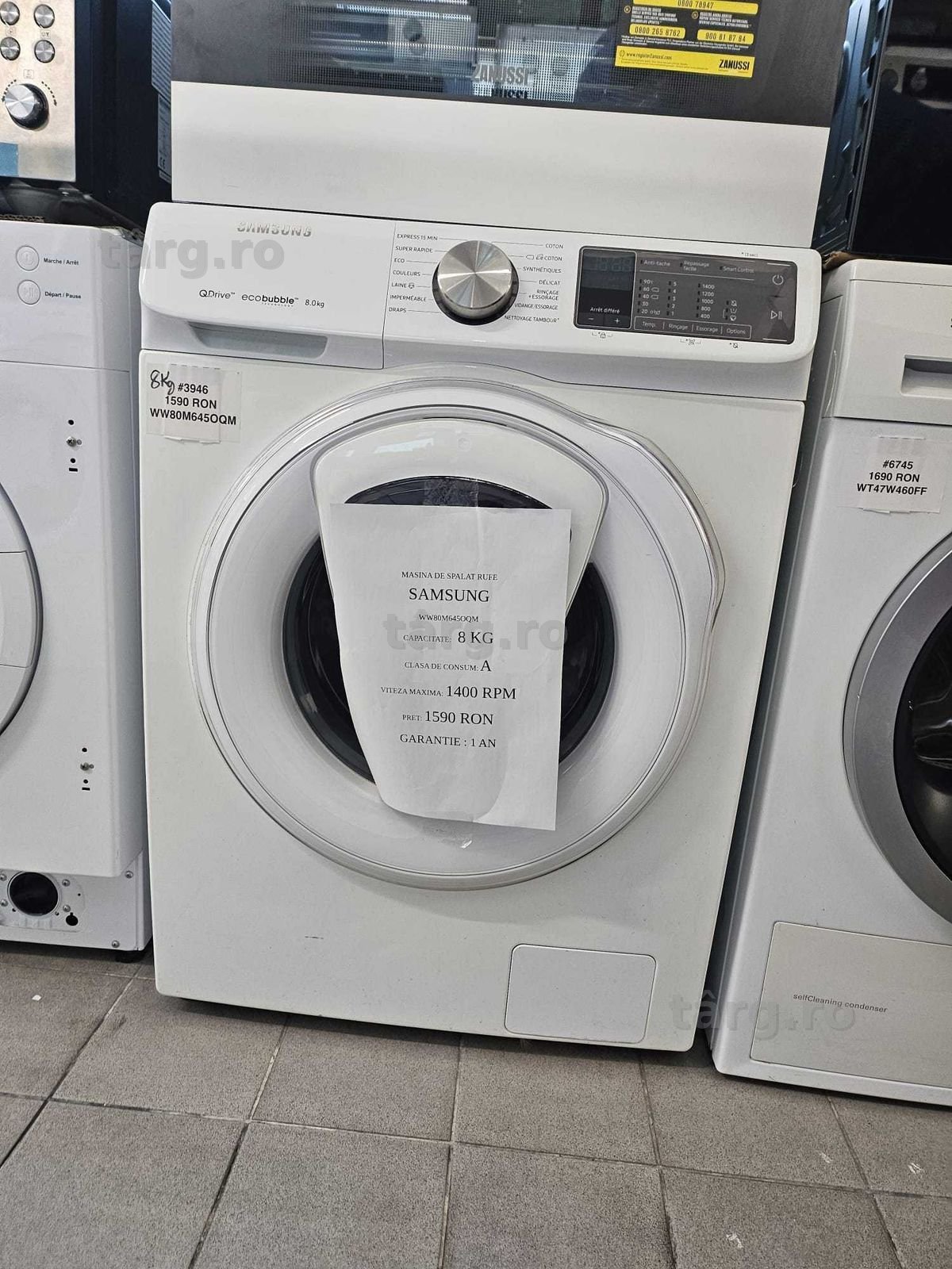 Mașină de spălat Samsung QuickDrive 8kg, 1400 RPM, AddWash, Smart Wi-Fi +Factura +Garantie 12luni