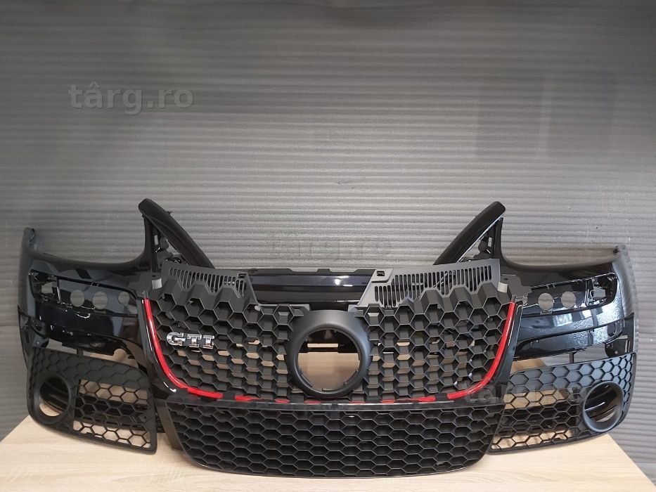 Pachet Bara Fata + Toate Grilelele VW Golf 5/V GTi 04-08 (LC9X-Negru)