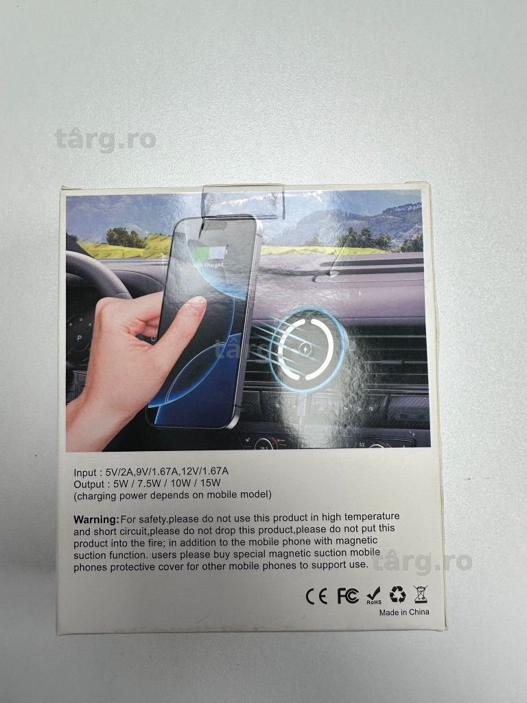 Suport Auto cu MagSafe si Incarcare Rapida Wireless 2