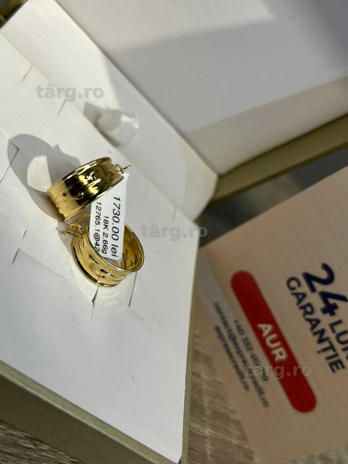 (AG42) Cercei aur 18K 2.66g b12765 - Garantie 2 ani!