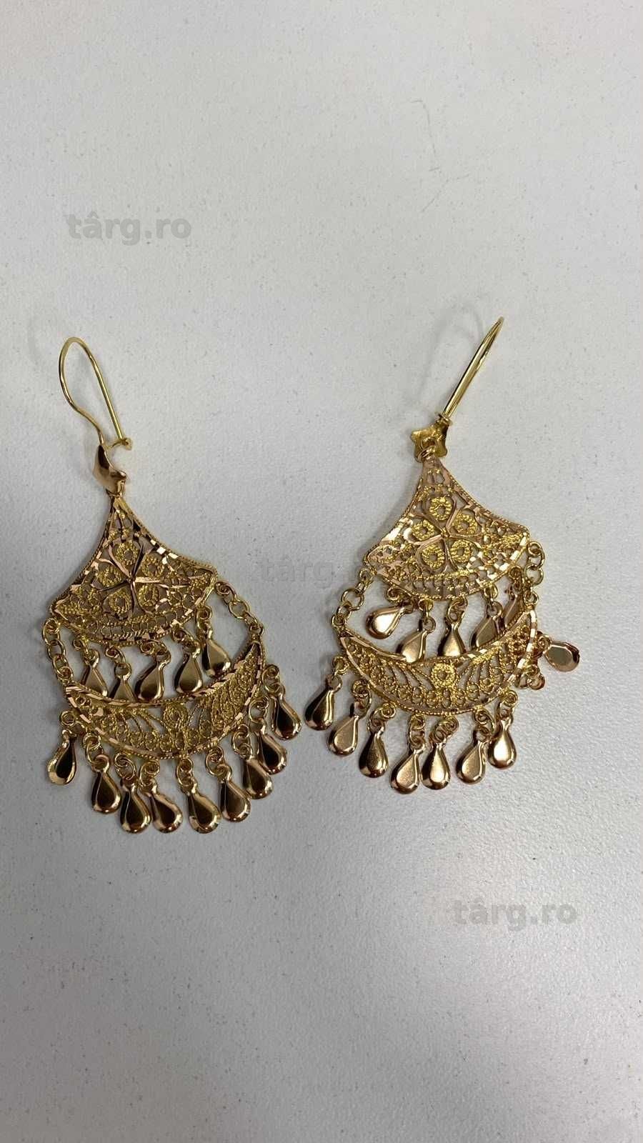 (AG13) Cercei aur 14K 7.89g (b.56202.2) Garantie 2 ani!