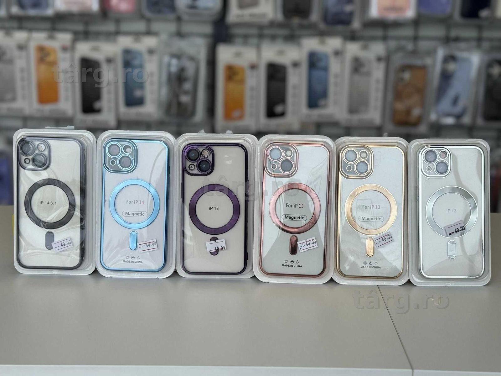 Husa TPU Luxury MagSafe , folie, cablu, incarcator iPhone 14/13