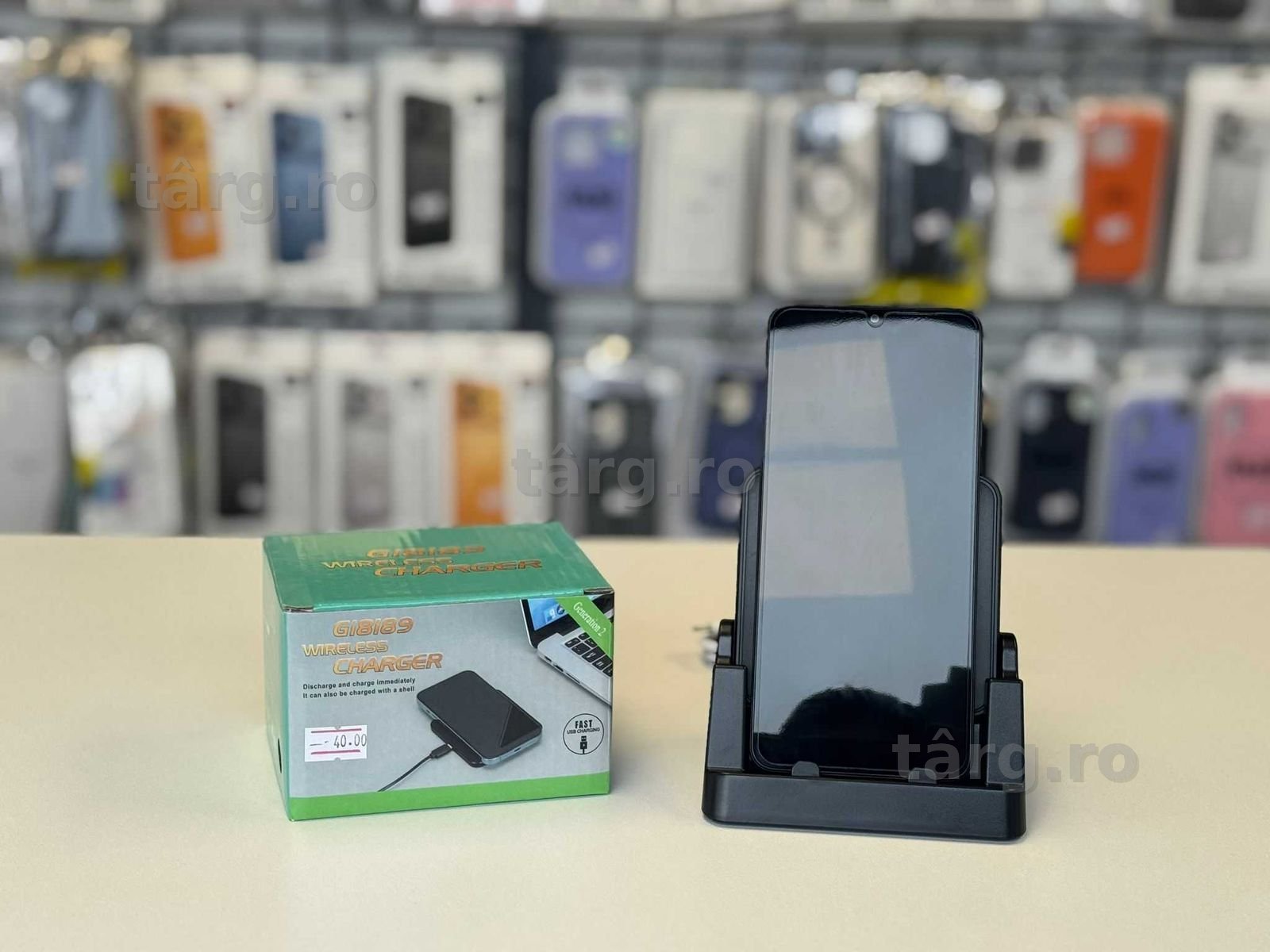 Suport Telefon pentru birou + incarcare Wireless