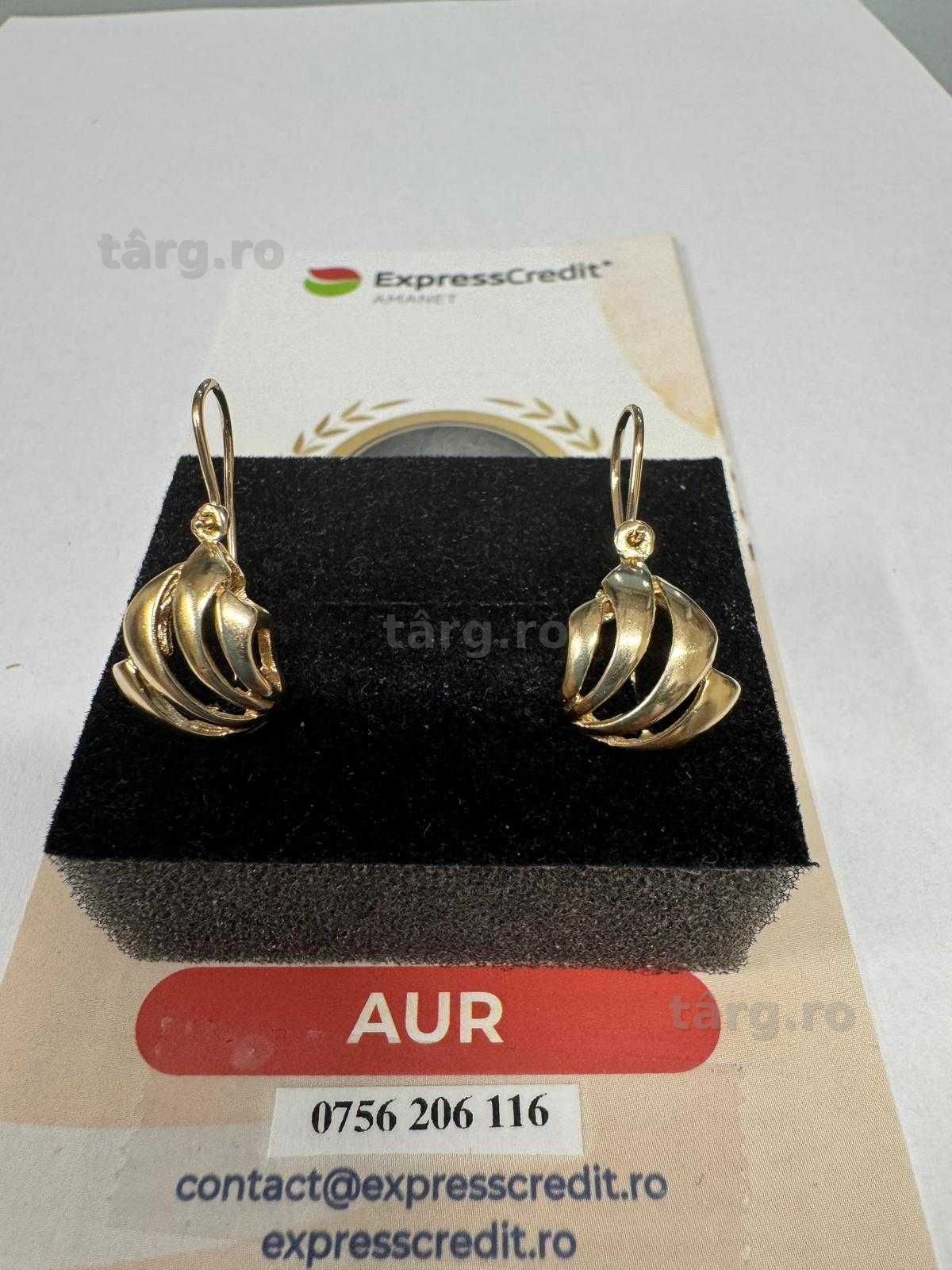 Cercei din aur 14k (69667.2/ 10 Pacurari 1) garantie 2 ani!