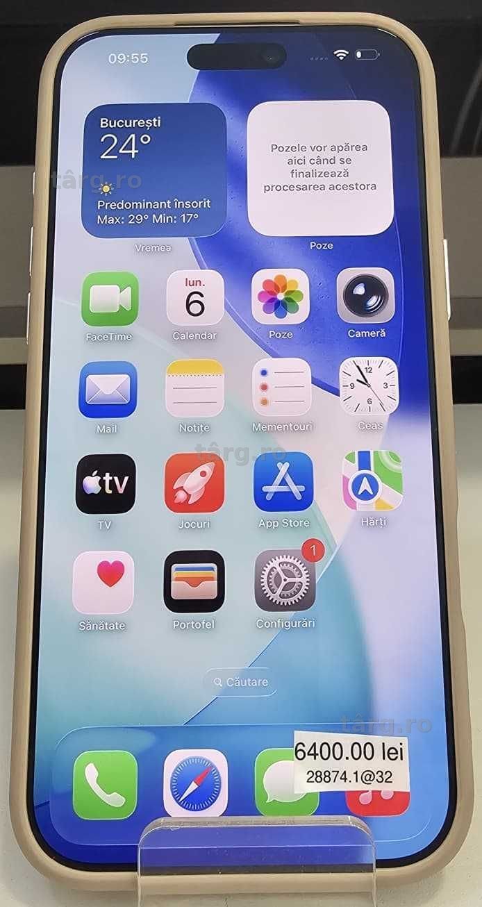 Iphone 17 Pro Max 256Gb 100% bateria (AG32 Vaslui B:28874) Garantie 2 Ani!