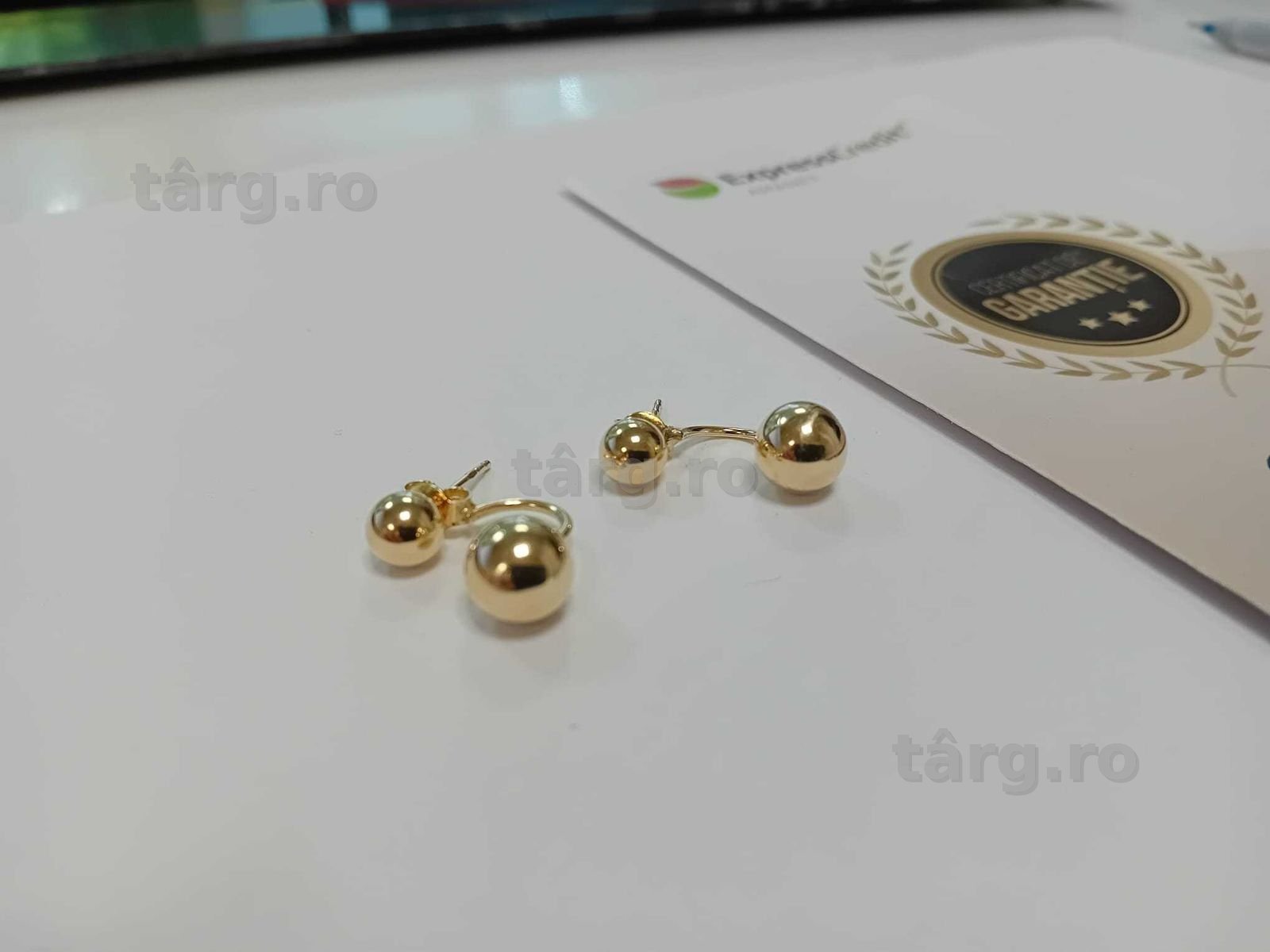 (Ag33) Cercei Aur 14K/Garantie 2 ani