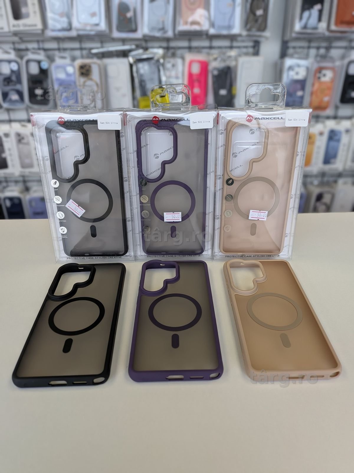 Folie, Cablu,Incarcator, Husa fumurie cu MagSafe Samsung S26 Ultra