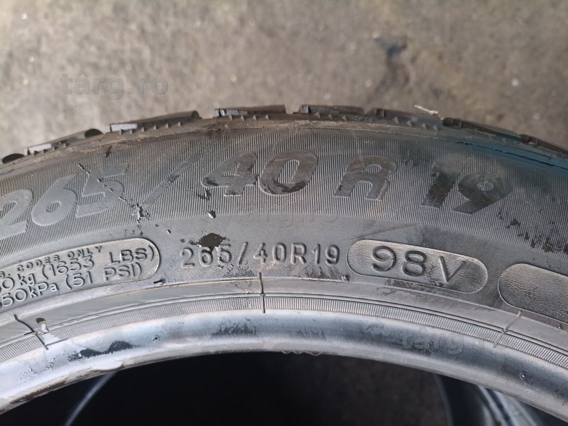 2 anvelope NOI de iarna Michelin 265/40 R19 dot 3820 6
