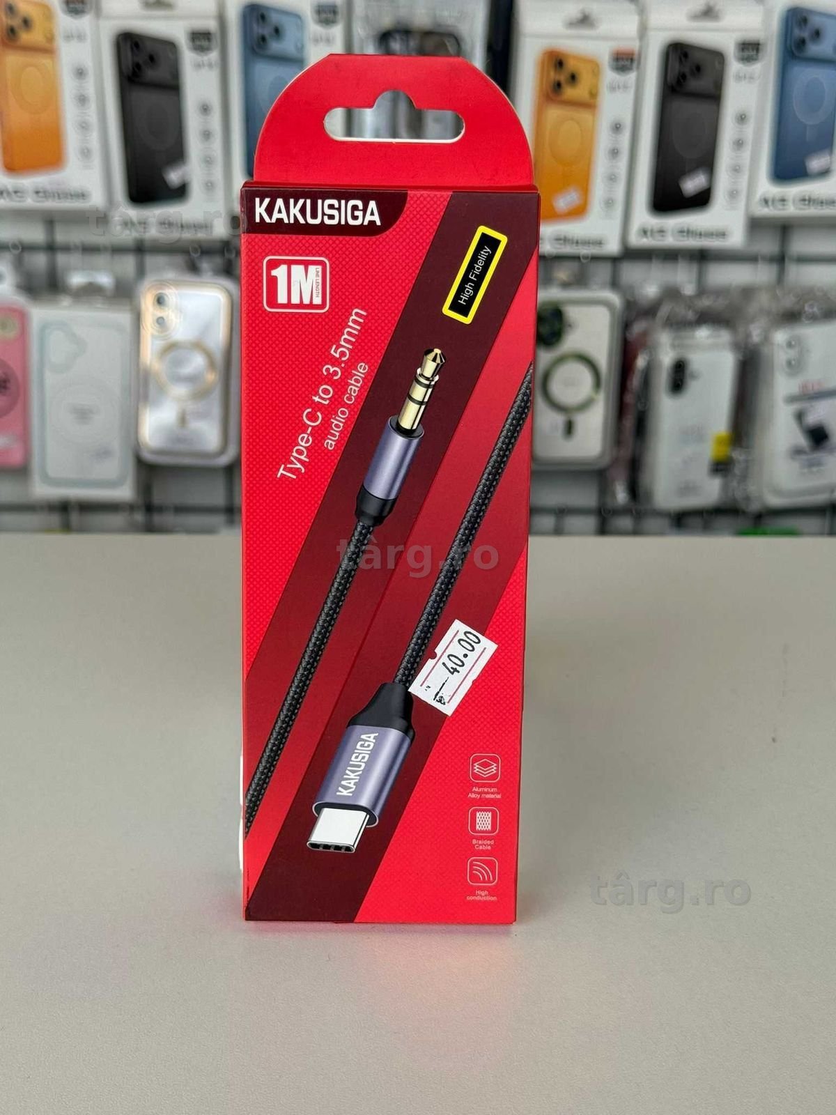 Cabu Audio Auxiliar 3.5mm - USB C, Lungime 1M
