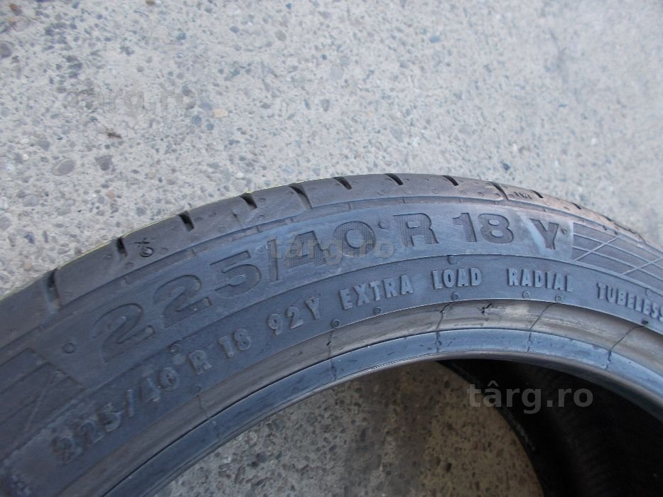 set anvelope vara 225 40 18 cu 245 35 18 Continental 6,5mm 5