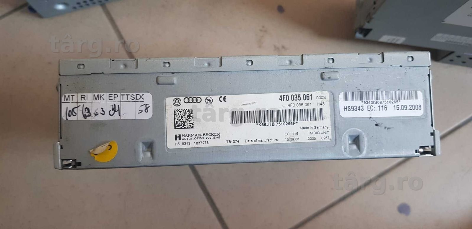 Radio 4F0035061 Display 4F0919604 Navigatie MMI Audi A4 A6 Q7 Touareg