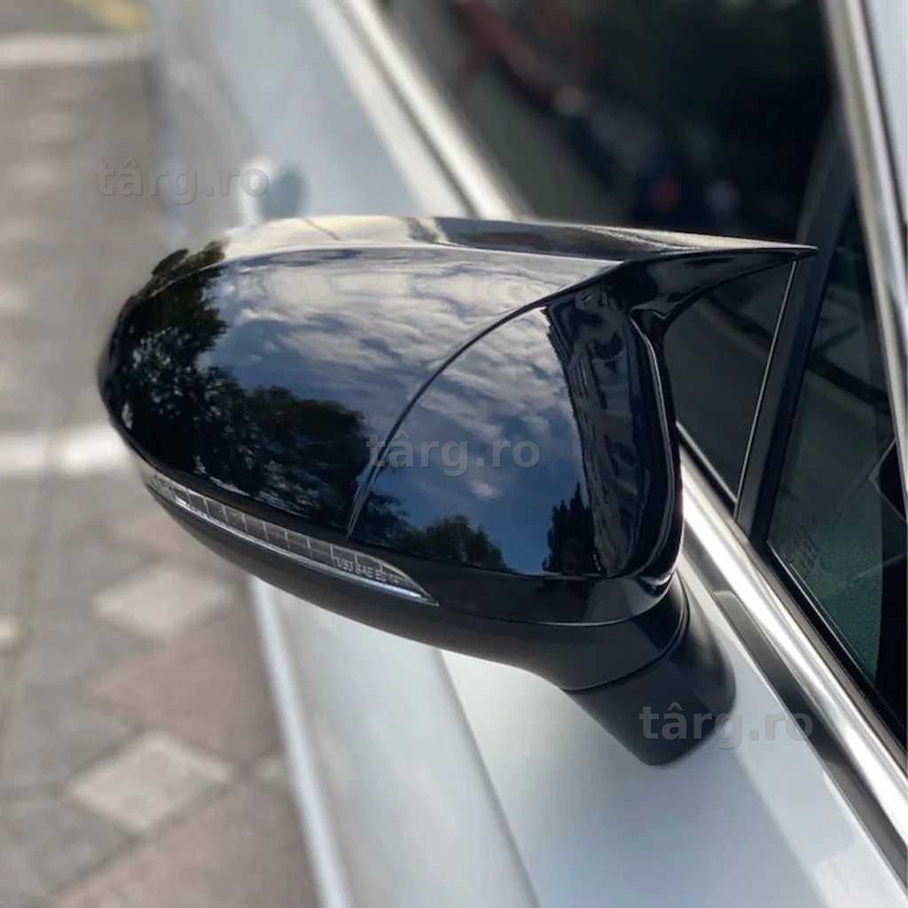 Capace Oglinzi M Style Tip Batman Volkswagen VW Passat B8 Negru Lucios