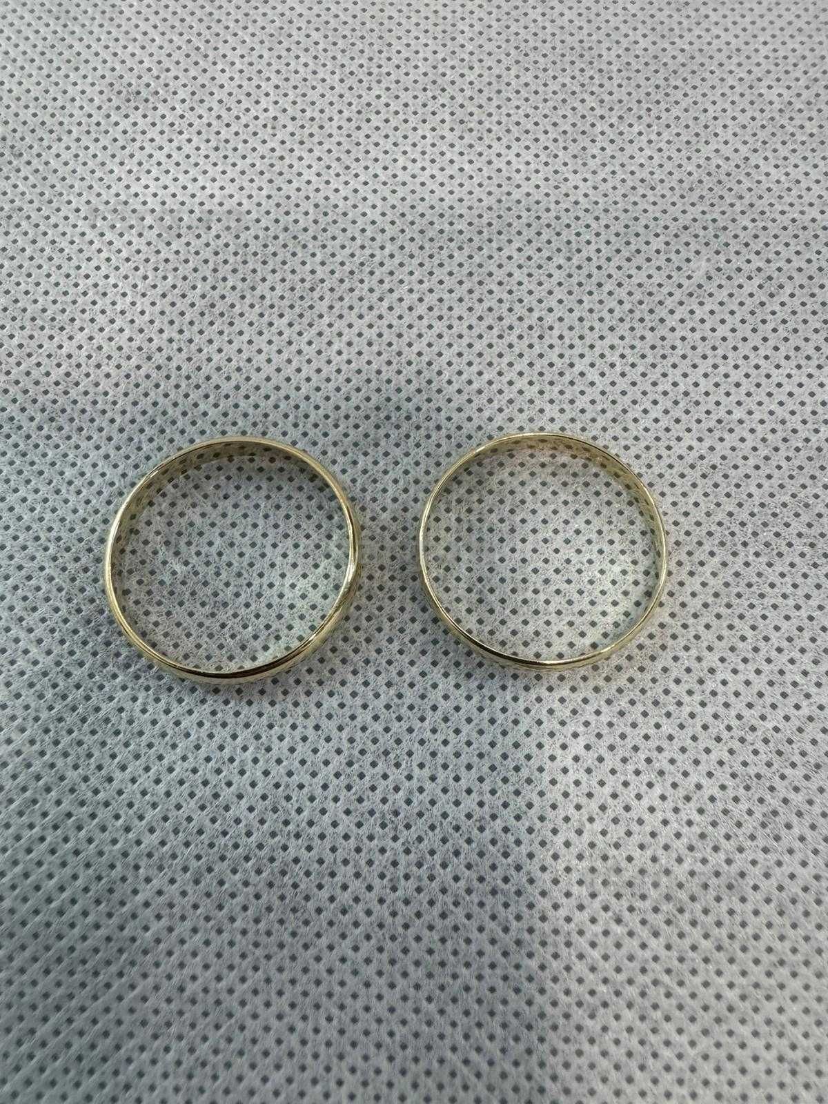 (Ag41) Set Verighete aur 14K B6256.1.2 - Certificat de garanție! 3