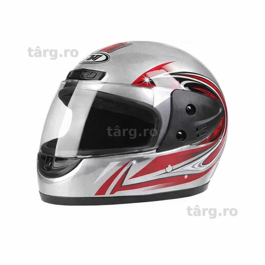 Casca Moto/Scuter/ATV, viziera detasabila, marime universala, Gri