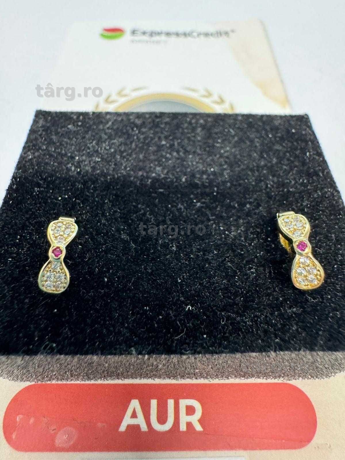 Cercei din aur 14k (70066.1/ 10 Pacurari 1) garantie 2 ani! 2