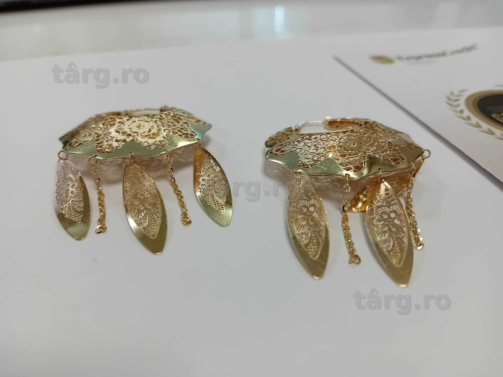 (Ag33) Cercei Aur 14K/Garantie 2 ani