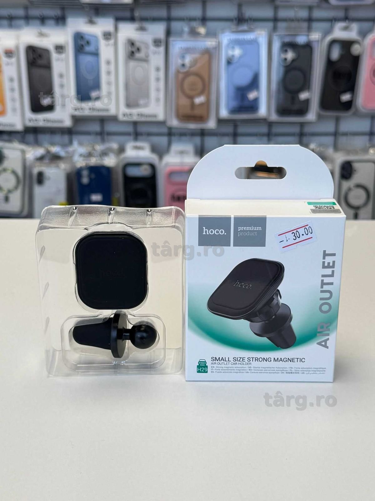 Suport Auto Hoco H30 pentru grila Magnetic Universal Negru 2