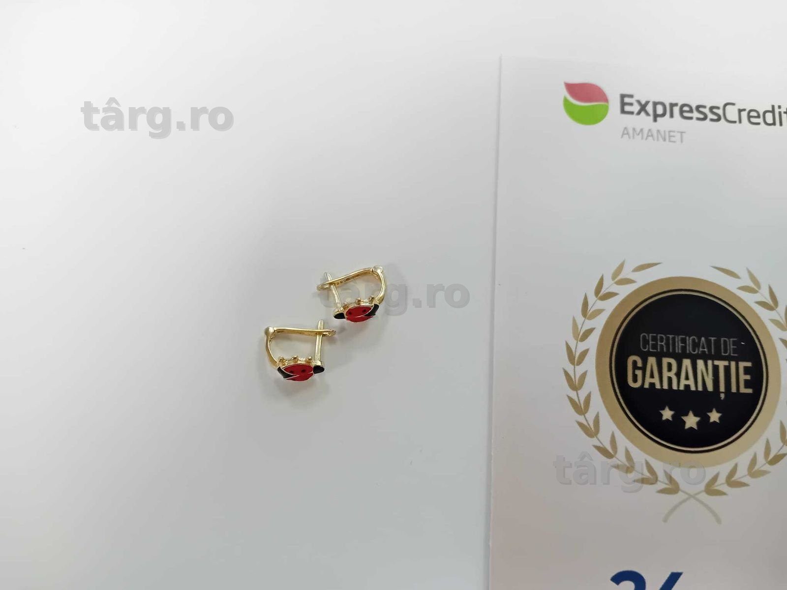 (AG33) Cercei Aur 14K / Garantie 2 Ani. 2