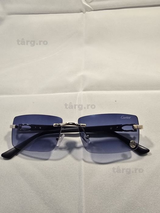 Ochelari de soare Cartier Horn, lentila albastra