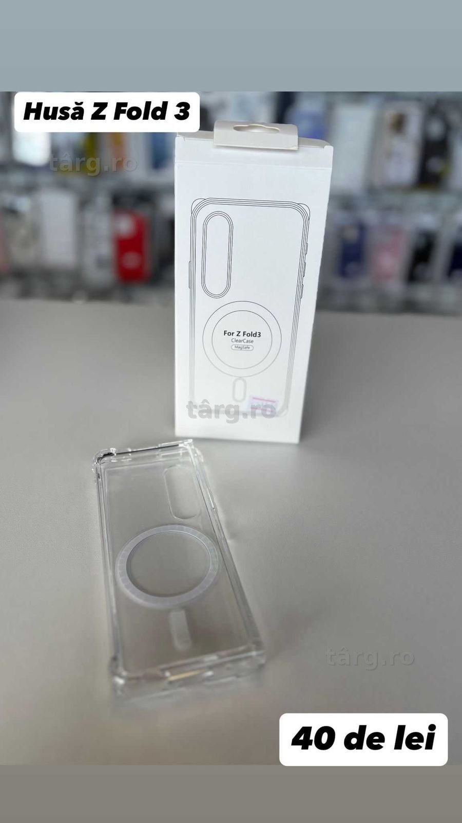 Husa MagSafe Samsung Z Fold 3 Anti-Shock, Transparent